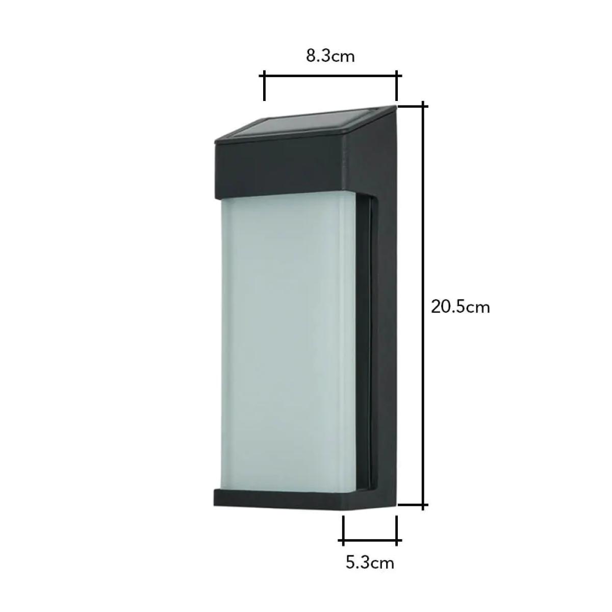 Gunay LED Outdoor Solar Wall Light, Black – image 6