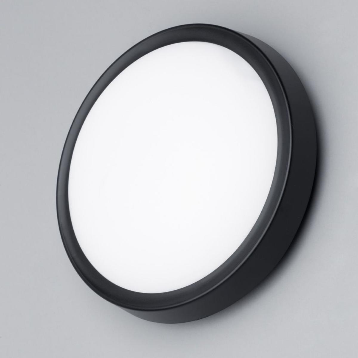 Orkney Outdoor LED Circular Wall Light, Black – image 3