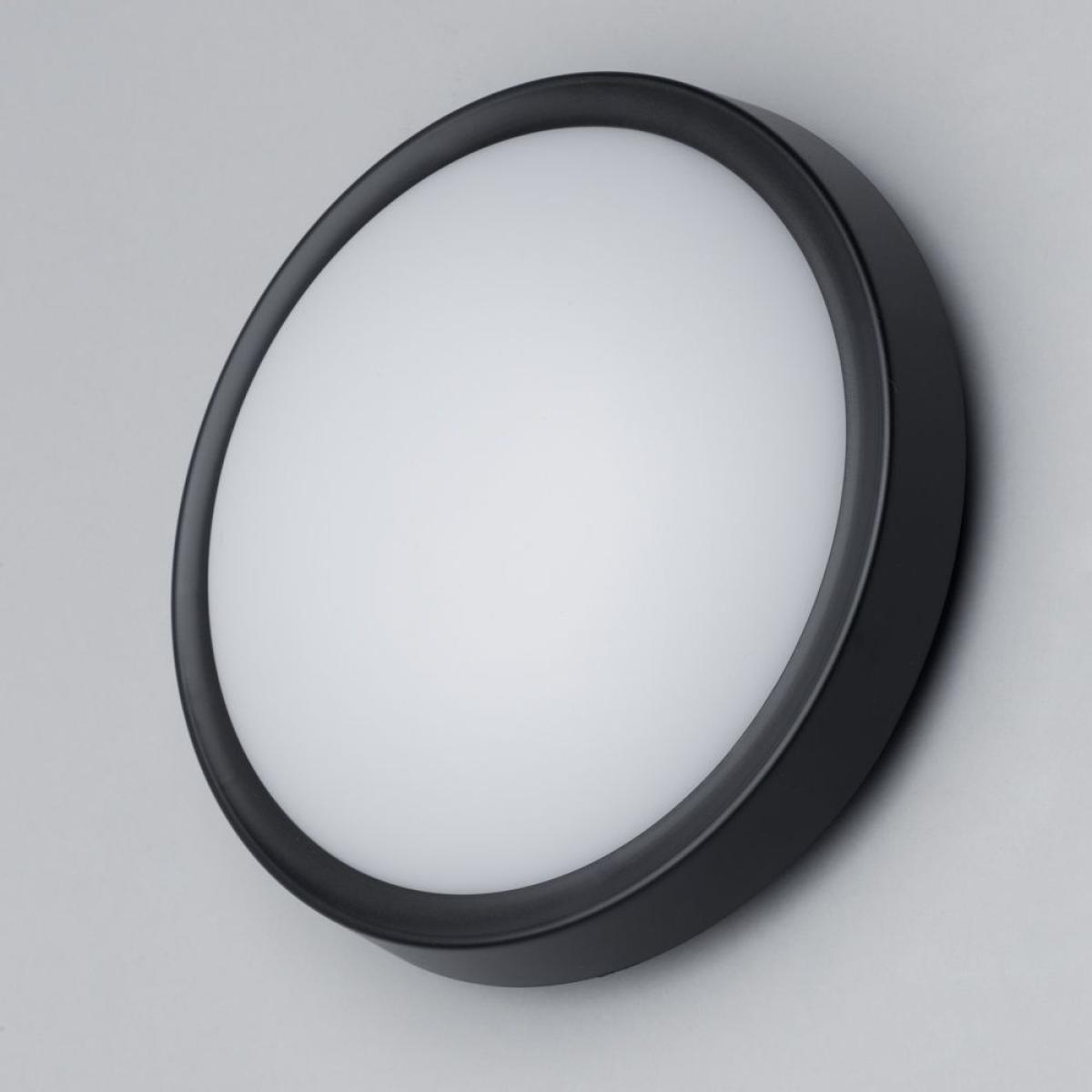 Orkney Outdoor LED Circular Wall Light, Black – image 4