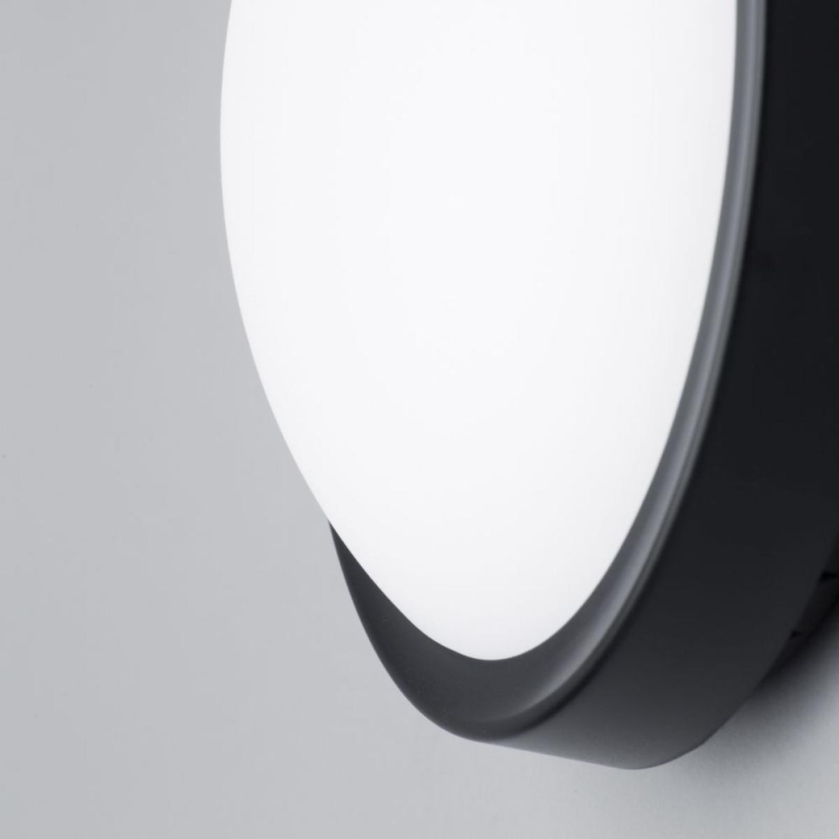 Orkney Outdoor LED Circular Wall Light, Black – image 5