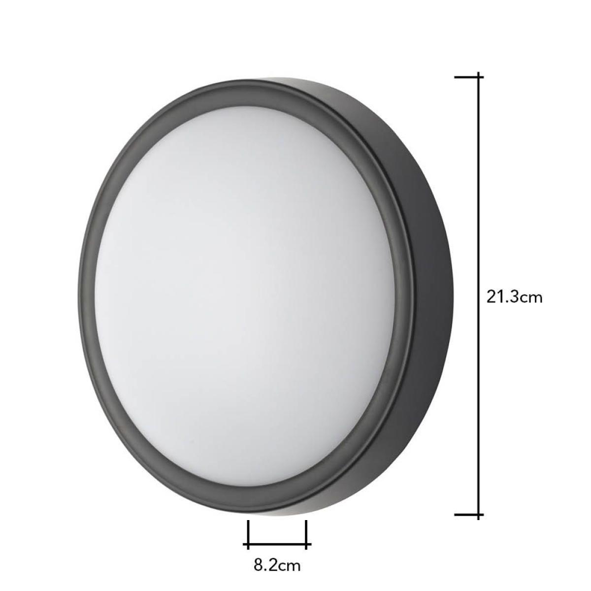 Orkney Outdoor LED Circular Wall Light, Black – image 6