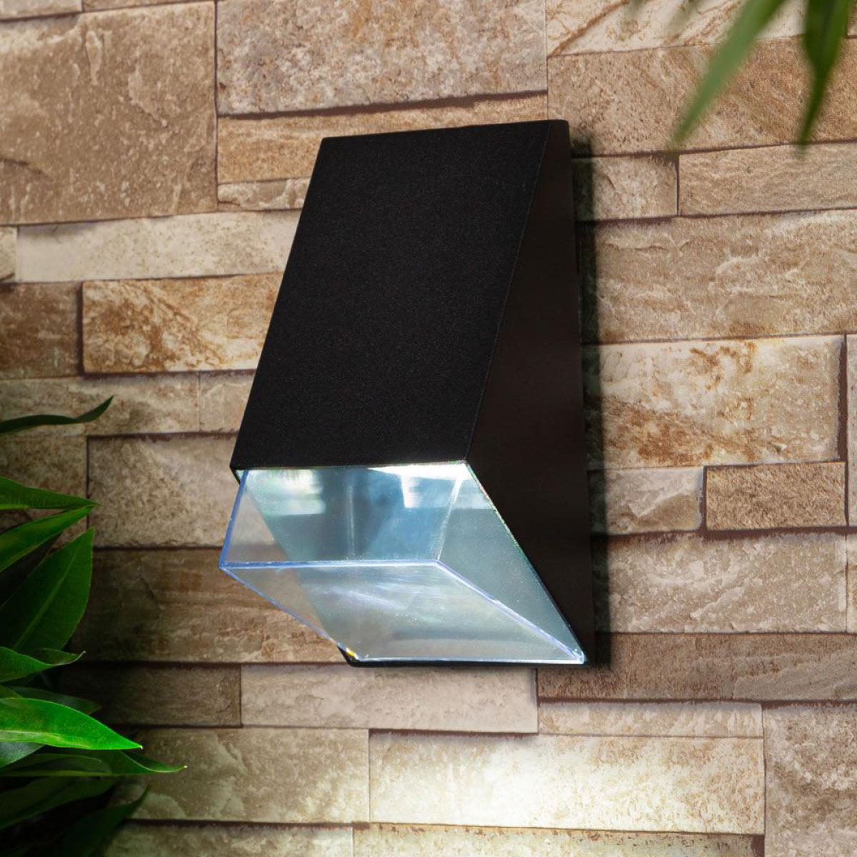 Luca Outdoor Angled Wall Light, Black – image 2