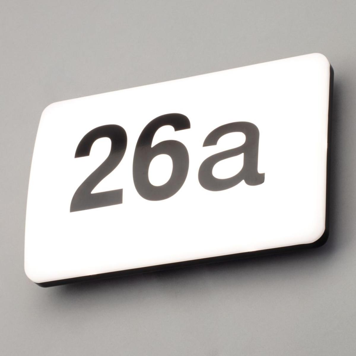 Rouen LED Outdoor Door Light with Numbers and Sensor, Black and White – image 3