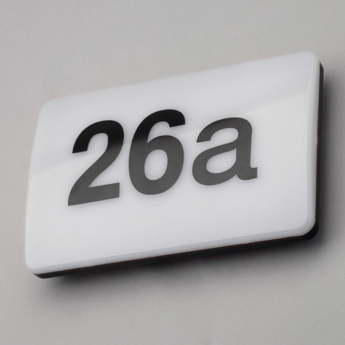 Rouen LED Outdoor Door Light with Numbers and Sensor, Black and White – image 4