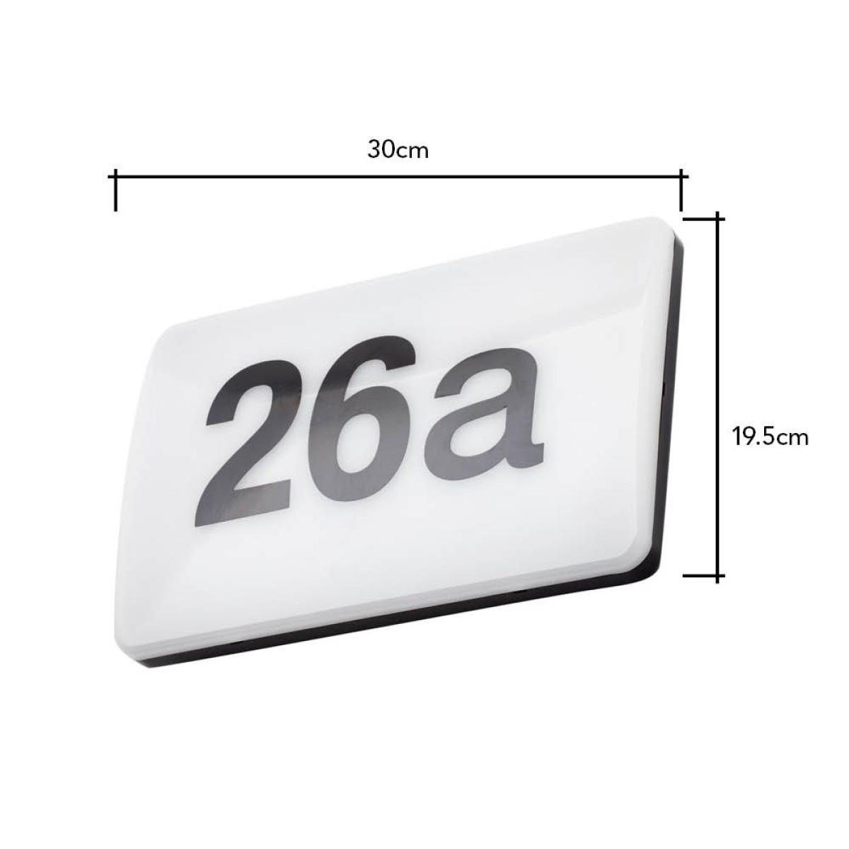 Rouen LED Outdoor Door Light with Numbers and Sensor, Black and White – image 7