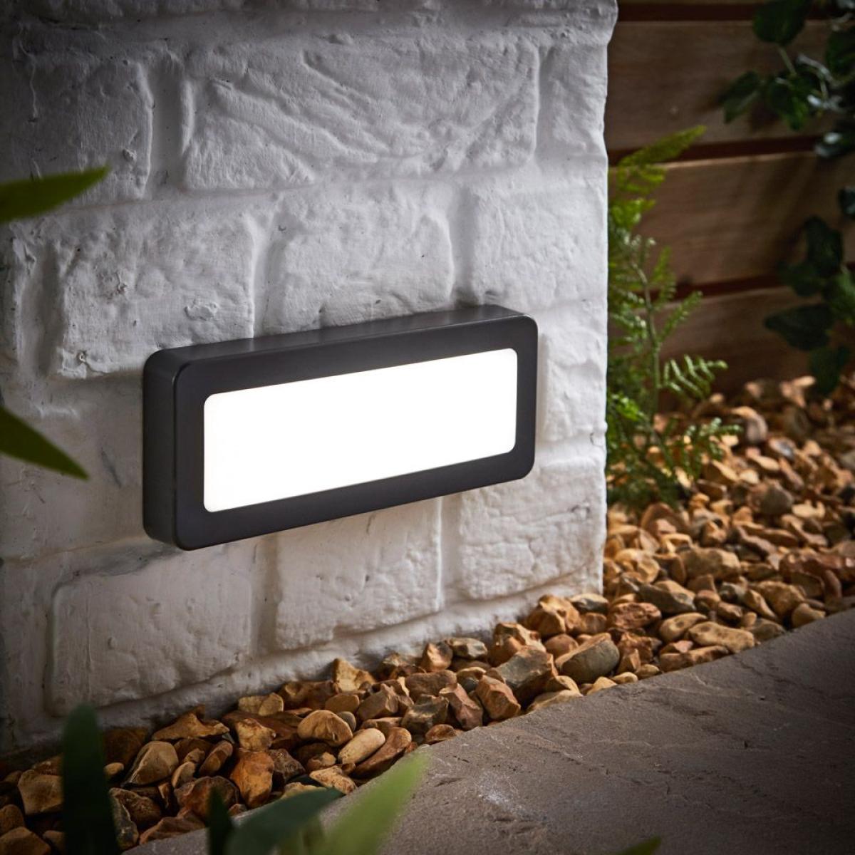 Wren 5 Watt LED Opal Surface Brick Wall Light, Anthracite – image 2