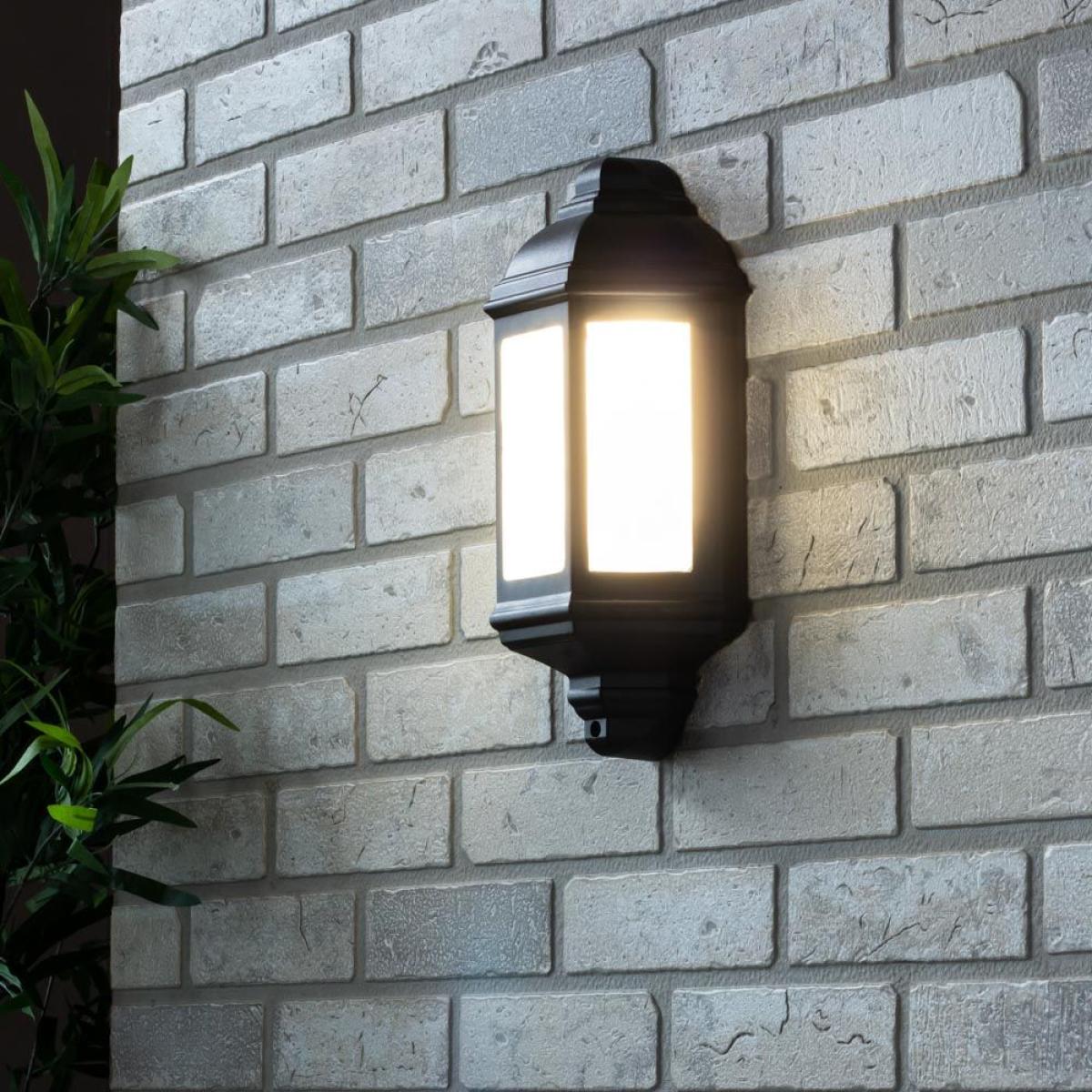 Milne Outdoor LED Wall Lantern, Black – image 2