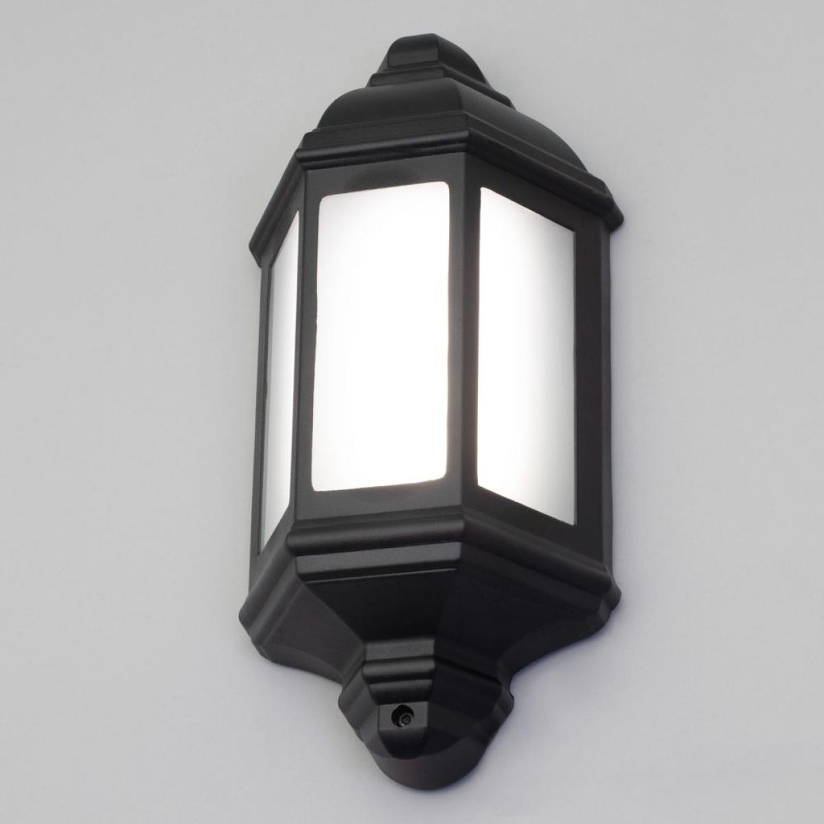 Milne Outdoor LED Wall Lantern, Black – image 3