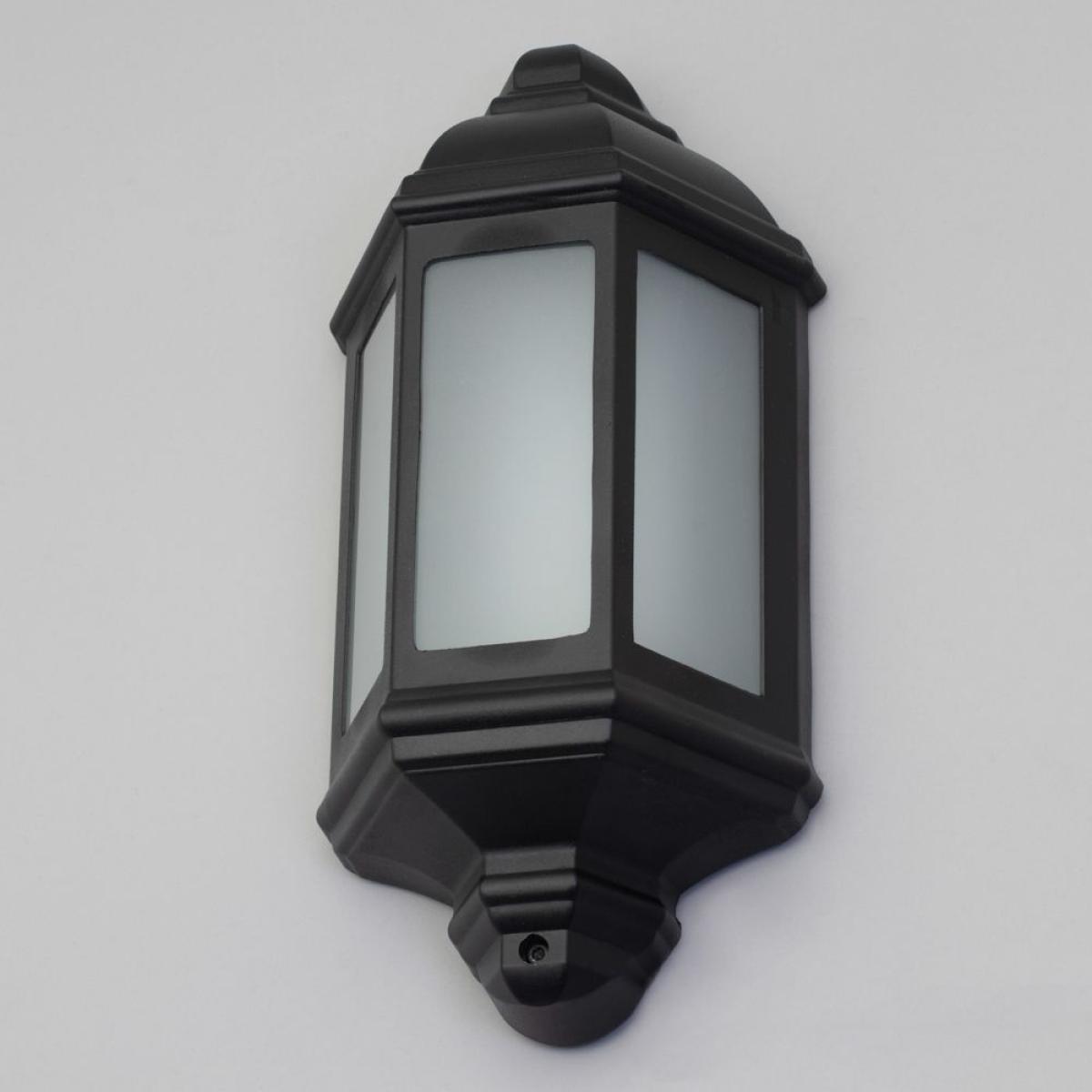 Milne Outdoor LED Wall Lantern, Black – image 4