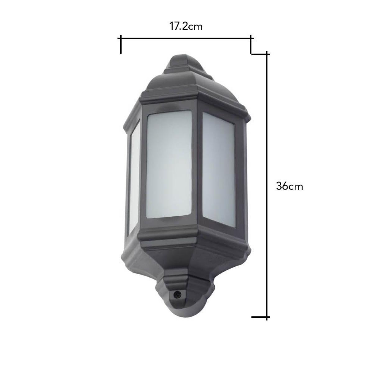 Milne Outdoor LED Wall Lantern, Black – image 6