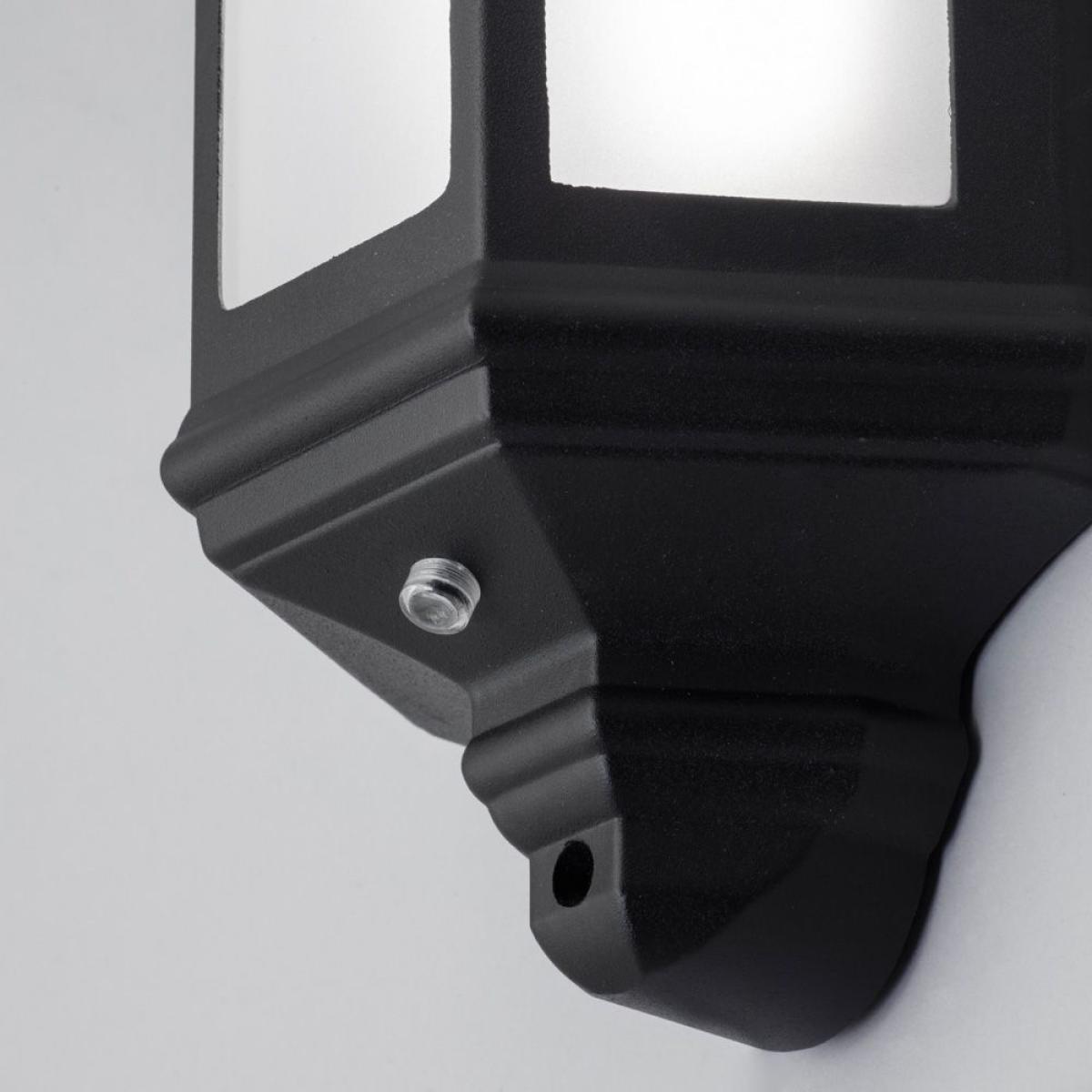 Milne Outdoor LED Half Wall Lantern with Photocell, Black – image 5