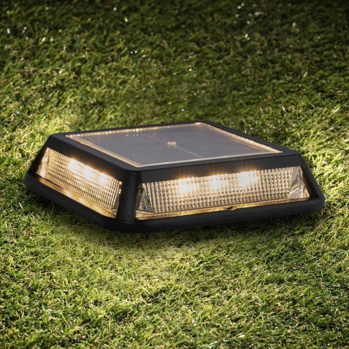 Caelum LED Outdoor Solar Ground Spike Light, Black – image 2
