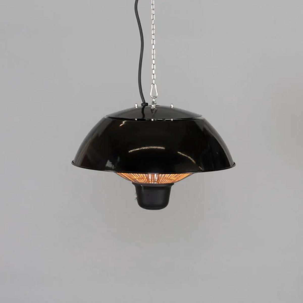 1500 Watt LED Pendant Halogen Element Patio Heater, Black – image 3