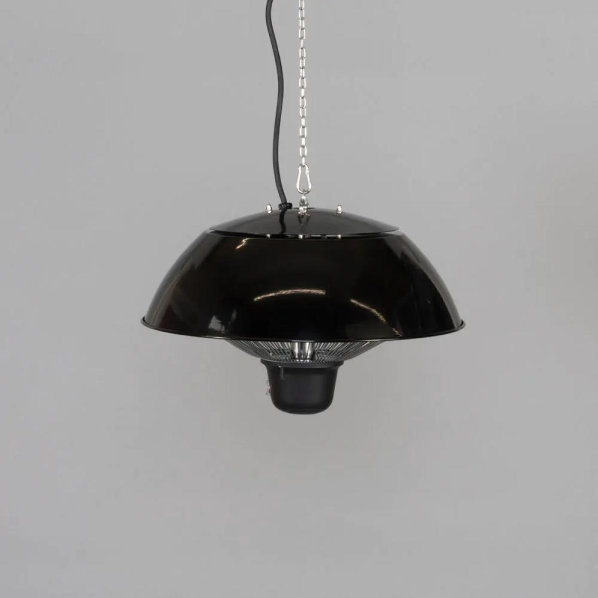 1500 Watt LED Pendant Halogen Element Patio Heater, Black – image 4