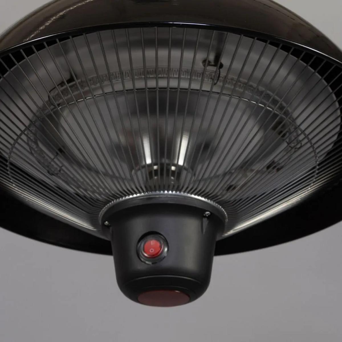 1500 Watt LED Pendant Halogen Element Patio Heater, Black – image 5