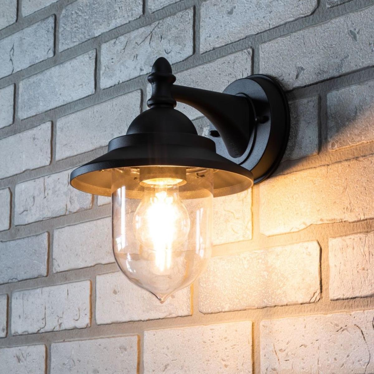 Trent Outdoor Fisherman Style Lantern Wall Light, Anthracite – image 2