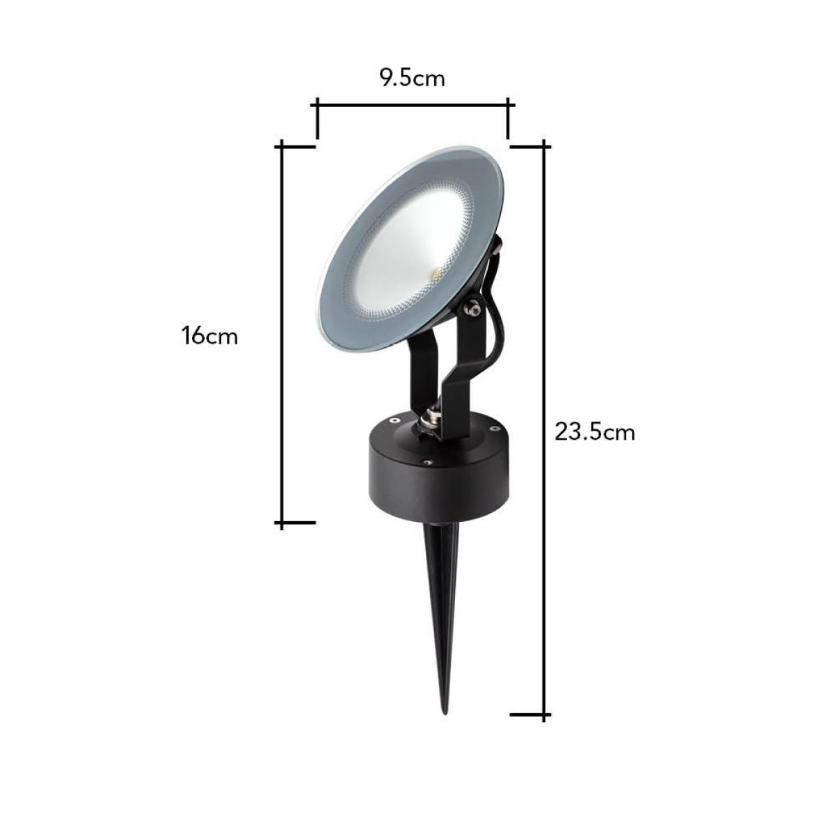 Tierney 12 Watt Outdoor LED Spike, Spot or Wall Light, Black – image 6