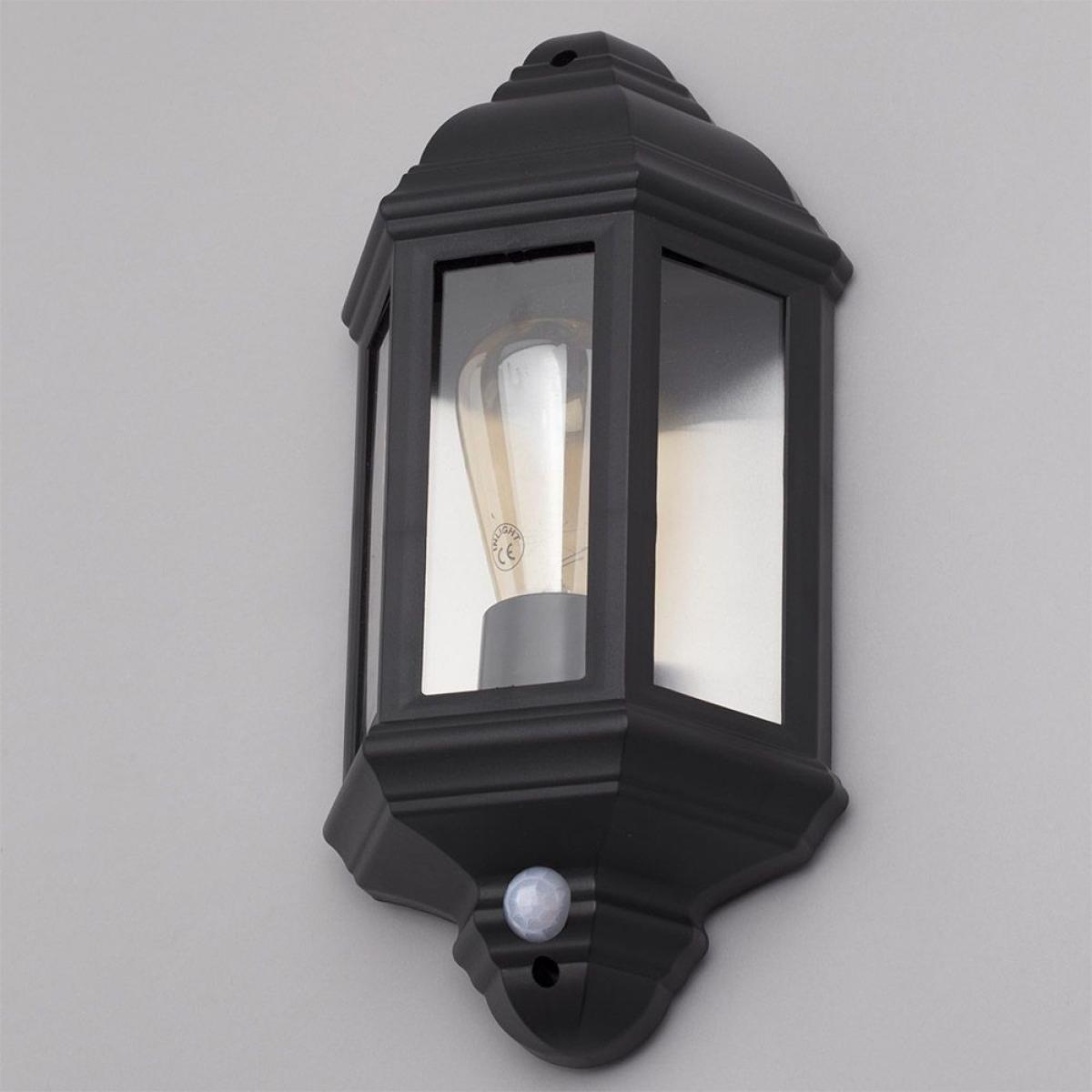 Hunda Outdoor Half Wall Lantern with PIR Sensor, Black – image 4