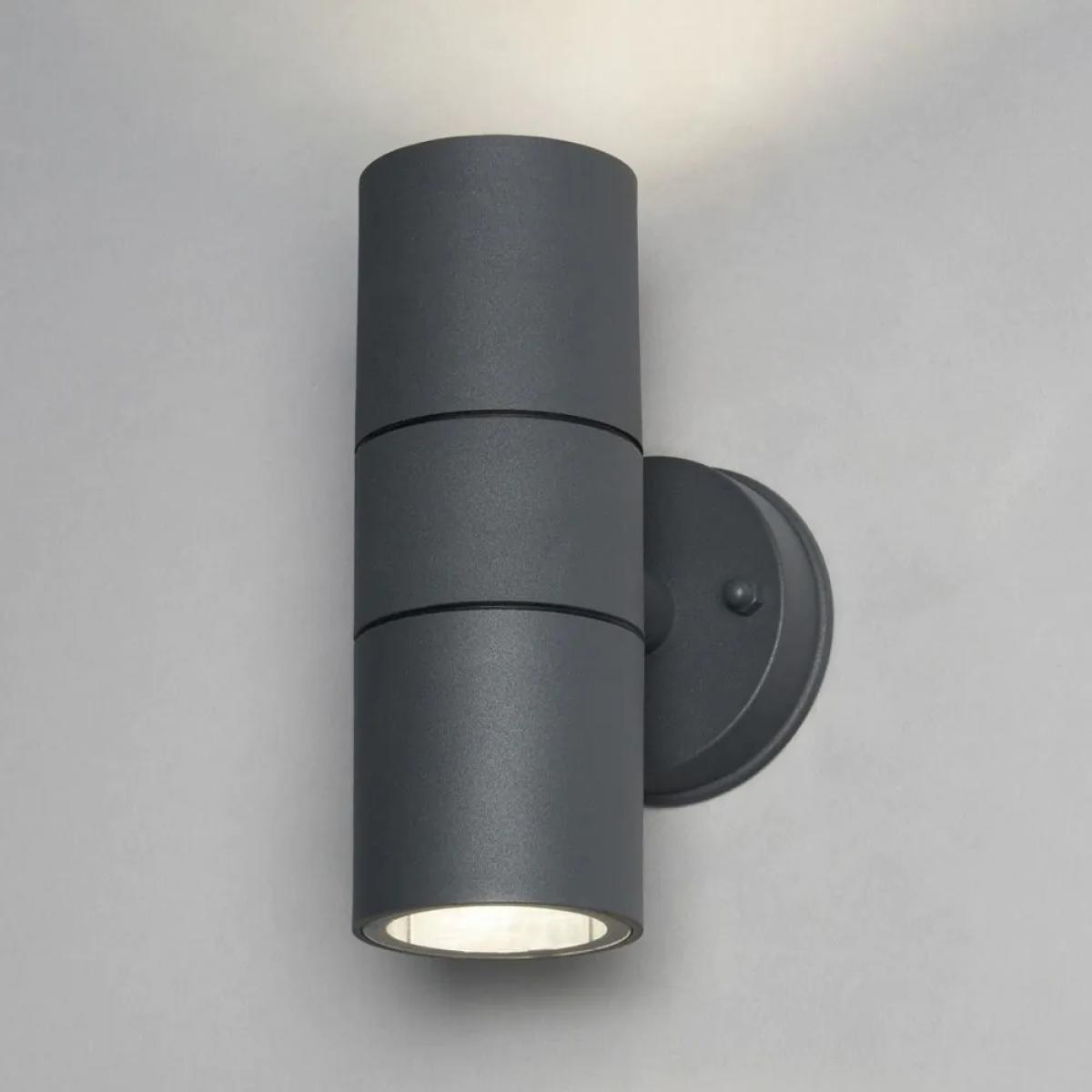 Roy Outdoor Up & Down Wall Light with Tempered Glass, Anthracite – image 3