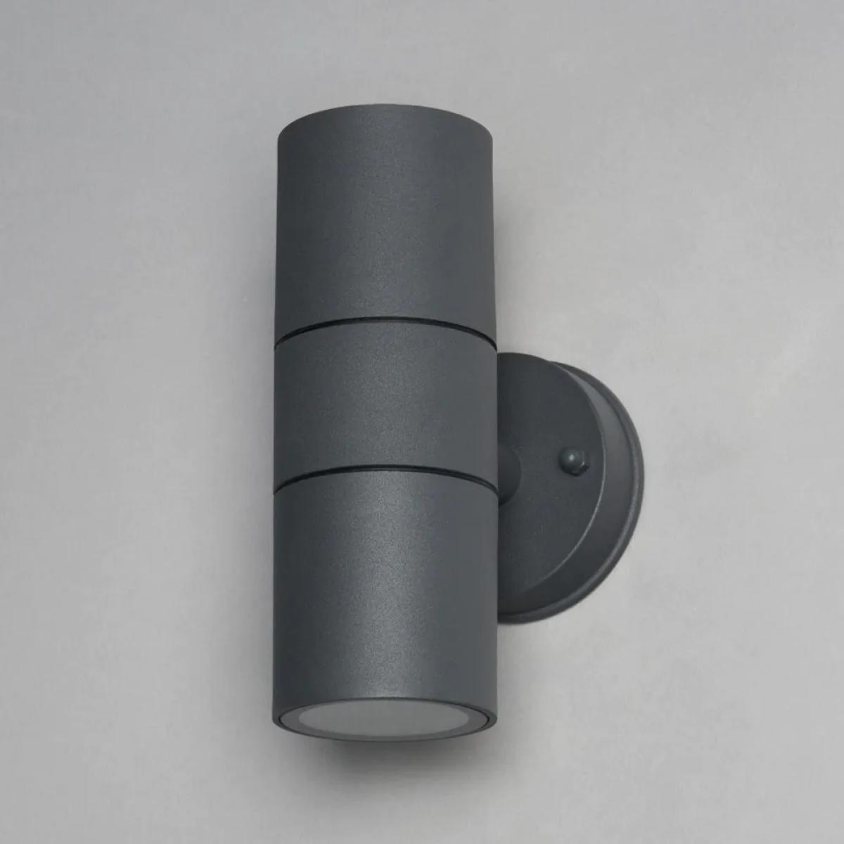 Roy Outdoor Up & Down Wall Light with Tempered Glass, Anthracite – image 4