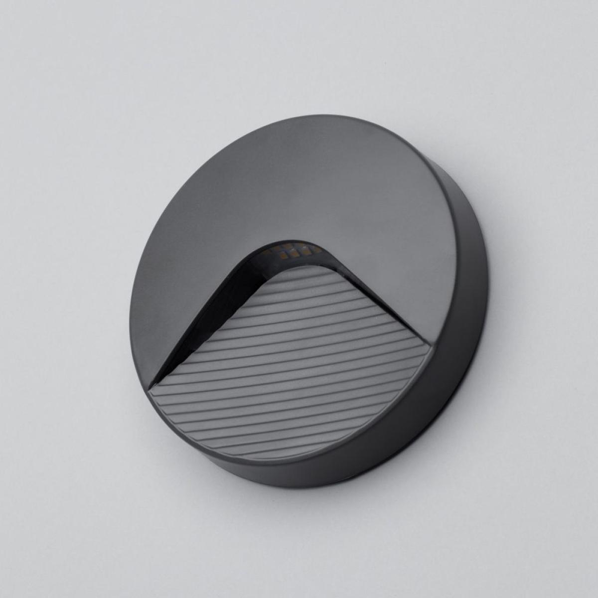 Burray LED Round Surface Brick Wall Light, Anthracite – image 4