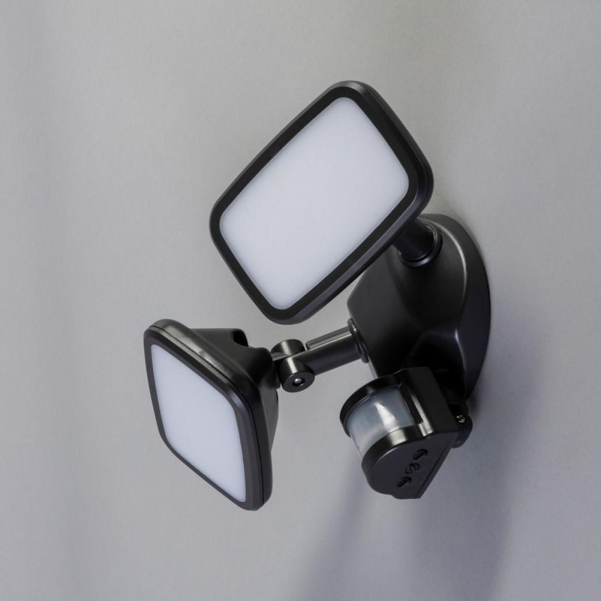 Wilson Twin 20 Watt LED Outdoor Flood Light with PIR Sensor, Dark Grey – image 4