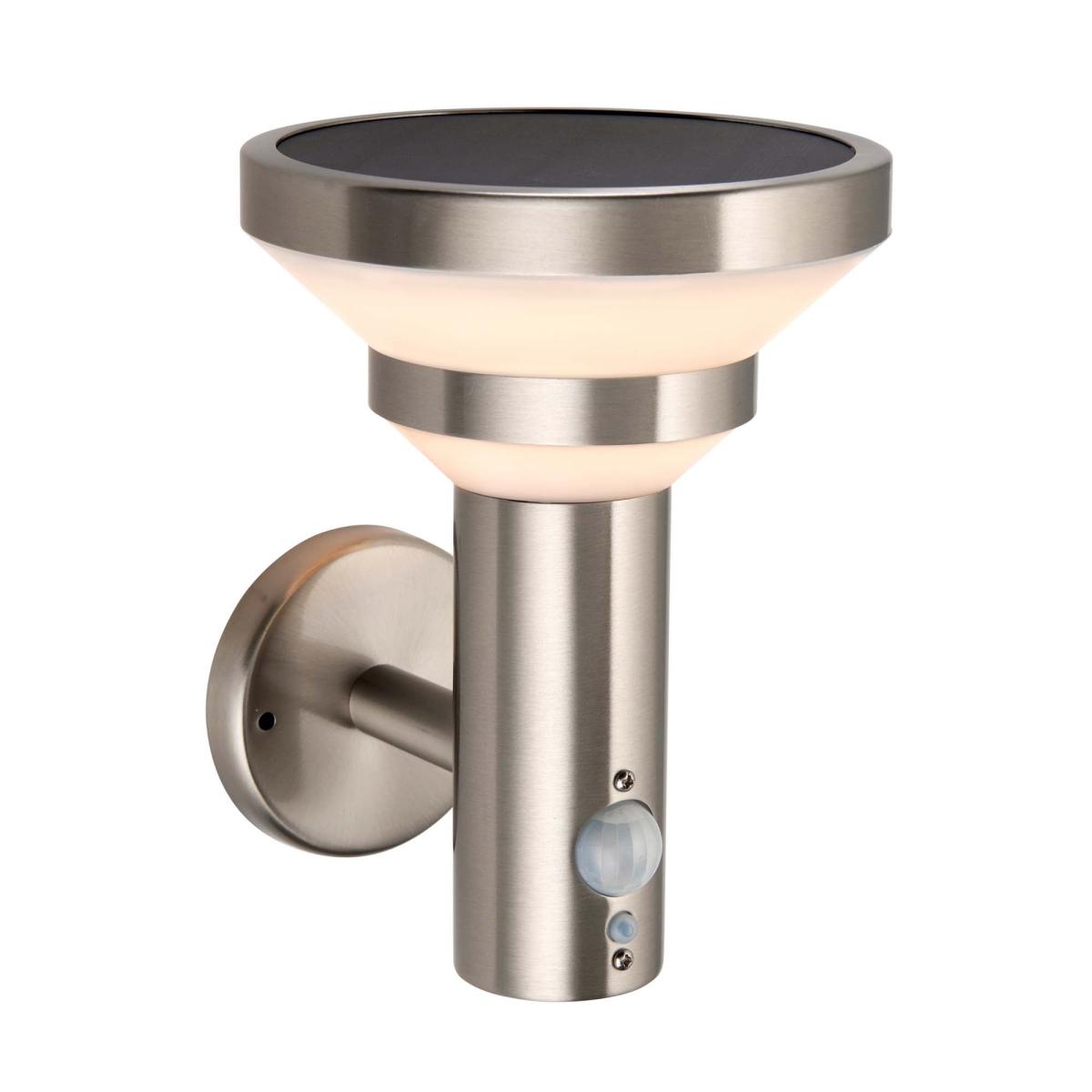 Vogue Leif Outdoor Solar PIR Wall Light Silver – image 8