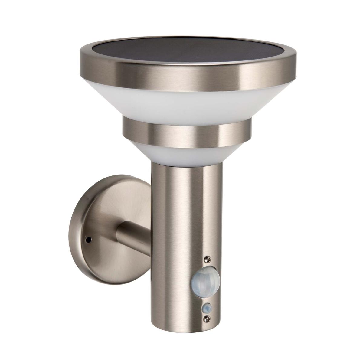 Vogue Leif Outdoor Solar PIR Wall Light Silver – image 9