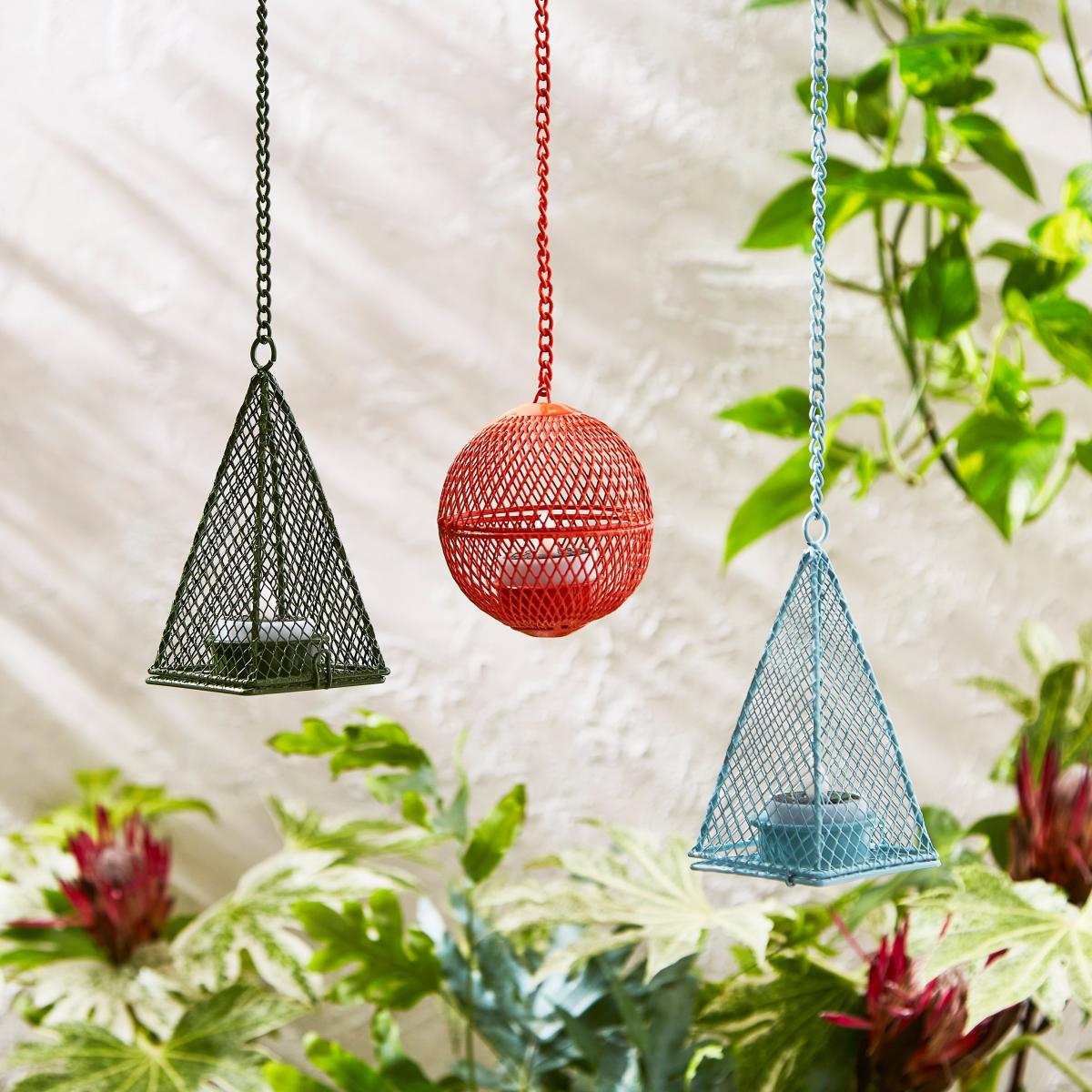 Set of 3 Elements LED Indoor Outdoor Solar Tea Lights MultiColoured – image 2