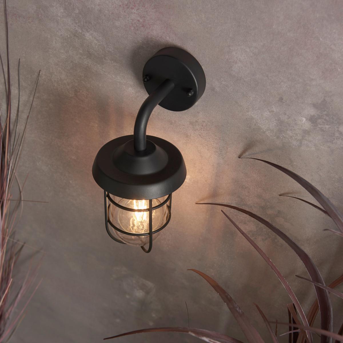 Barker Industrial Outdoor Wall Light Black – image 3