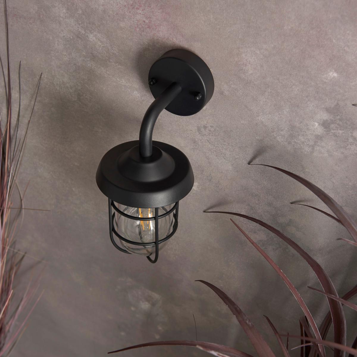 Barker Industrial Outdoor Wall Light Black – image 4