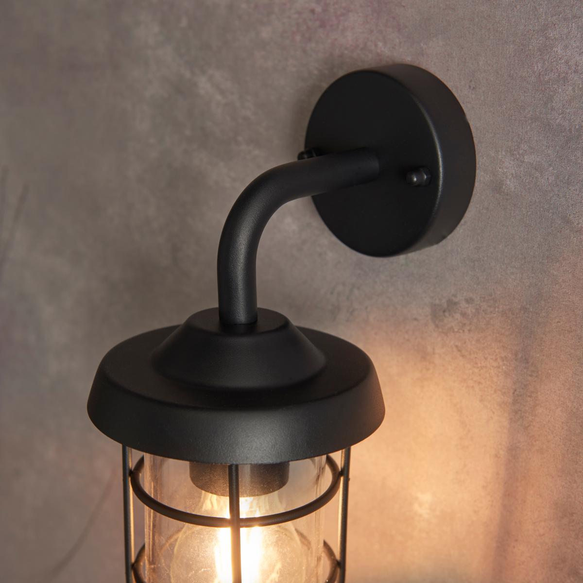Barker Industrial Outdoor Wall Light Black – image 5