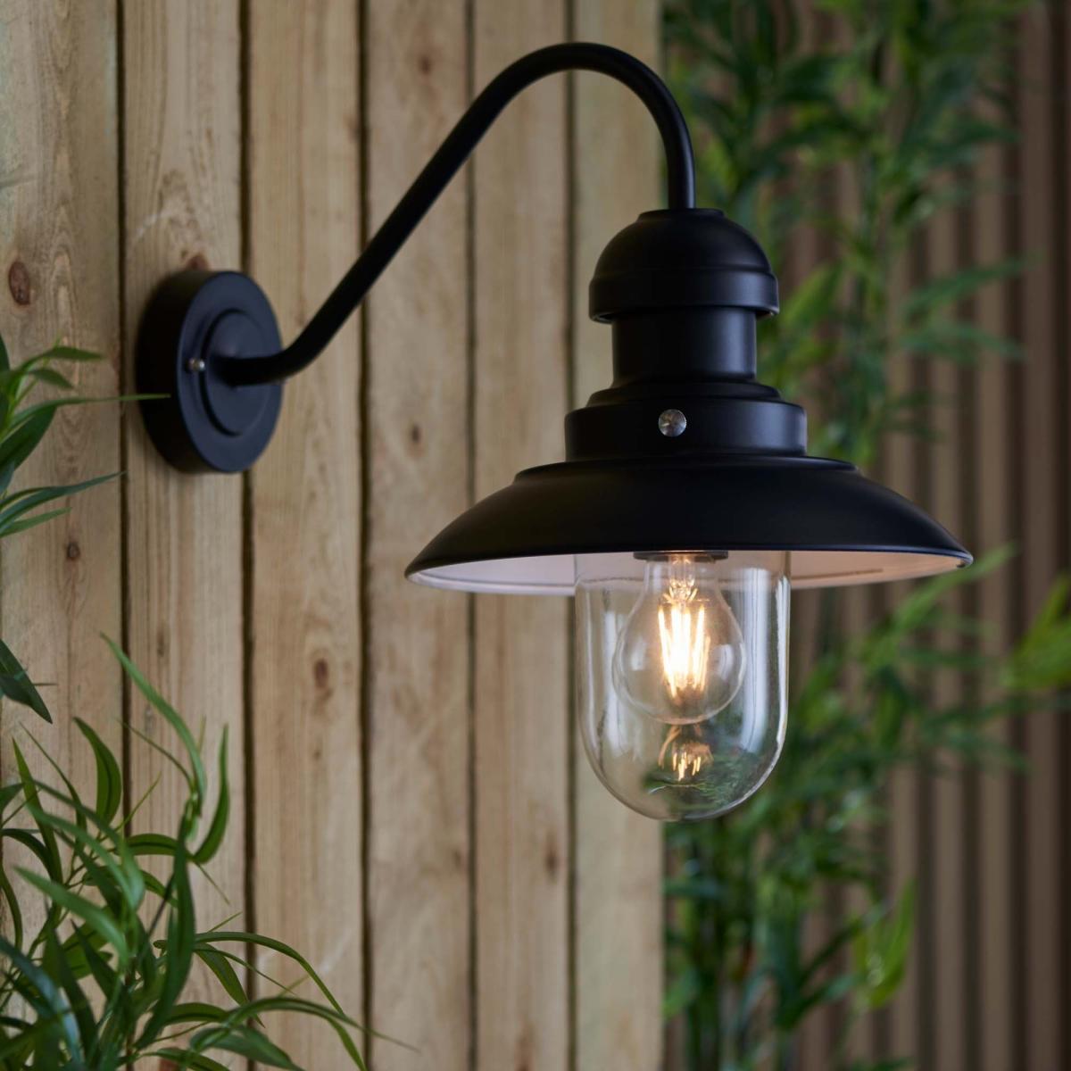 Return - Vogue Preston Curved Outdoor Wall Light, Matt Black – image 2