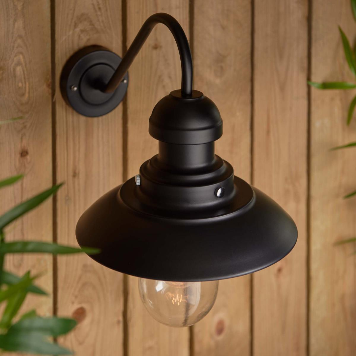 Return - Vogue Preston Curved Outdoor Wall Light, Matt Black – image 4