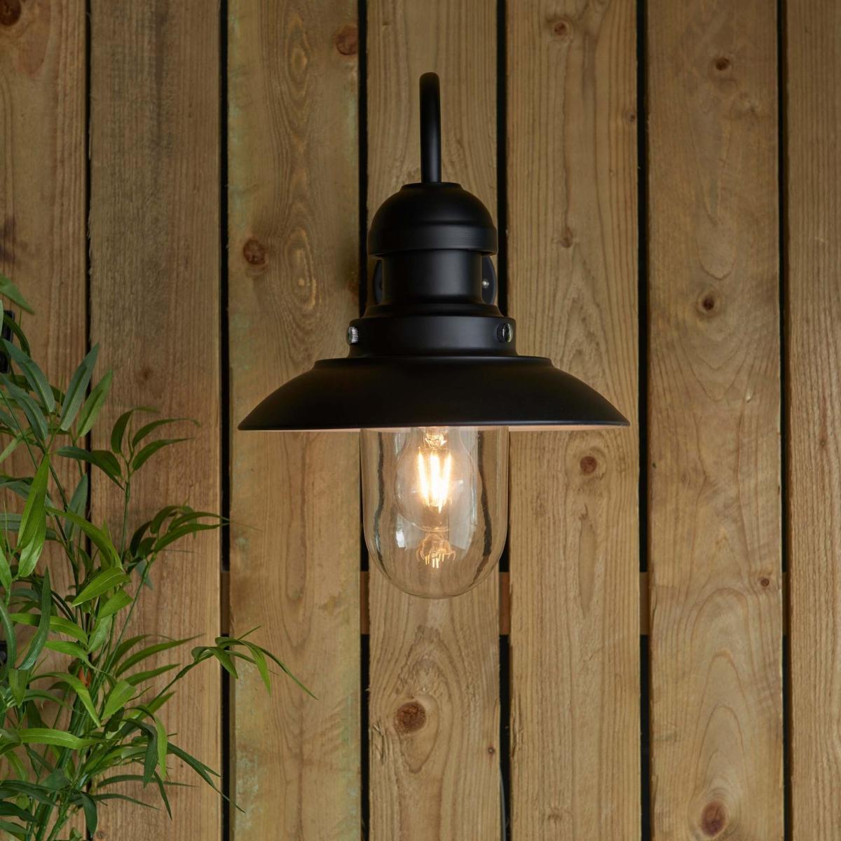 Return - Vogue Preston Curved Outdoor Wall Light, Matt Black – image 5