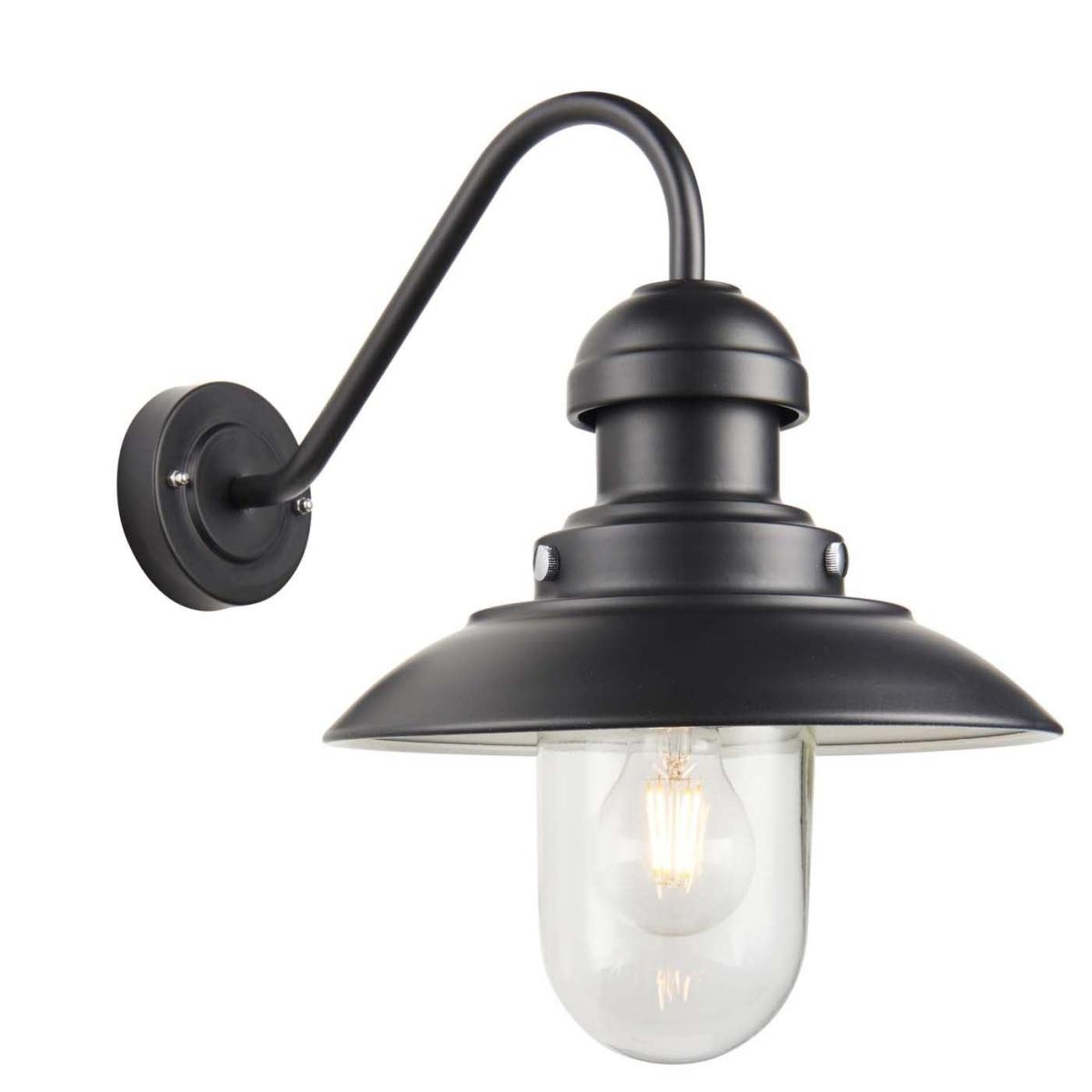 Return - Vogue Preston Curved Outdoor Wall Light, Matt Black – image 6