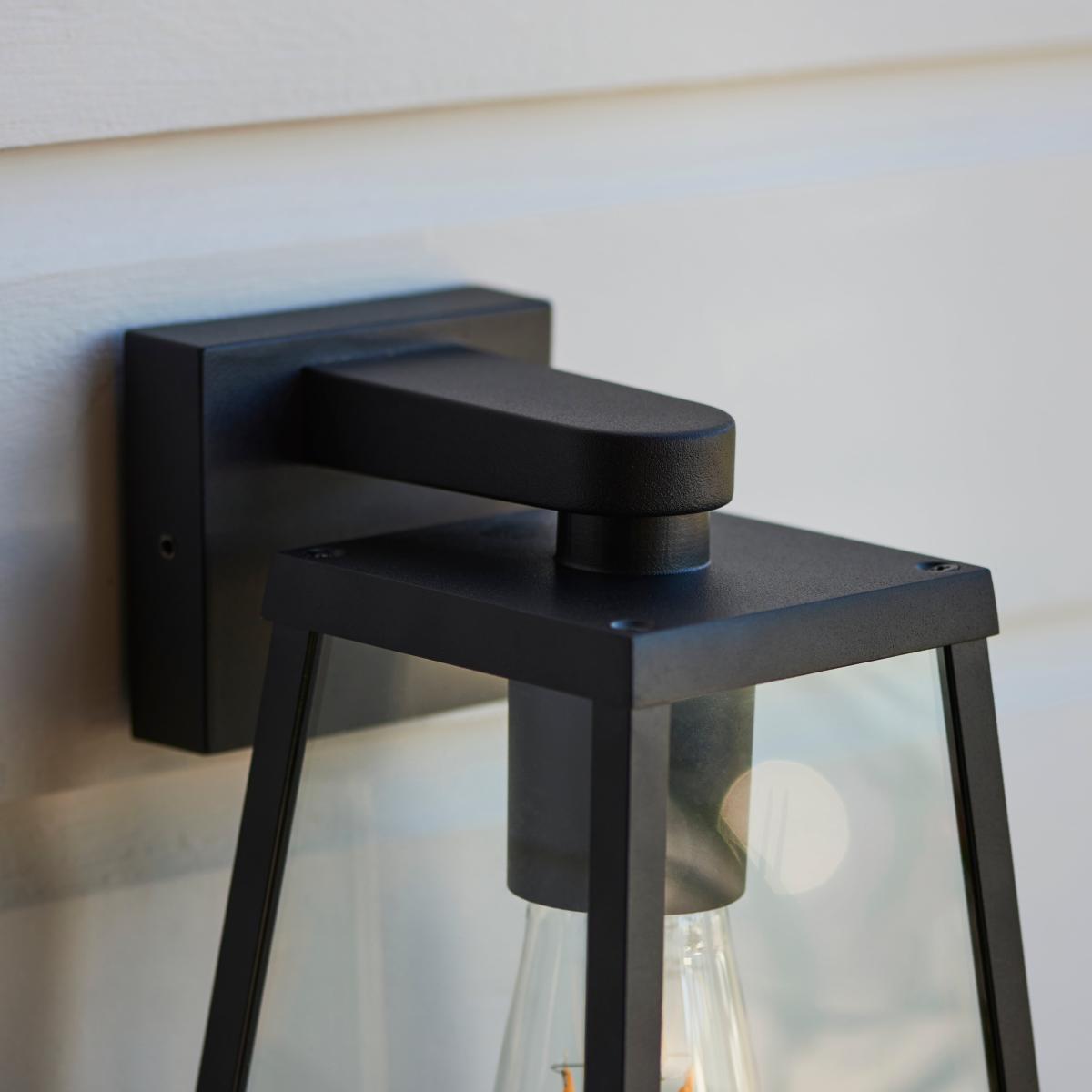 Hatton Industrial Indoor Outdoor Wall Light Black – image 3