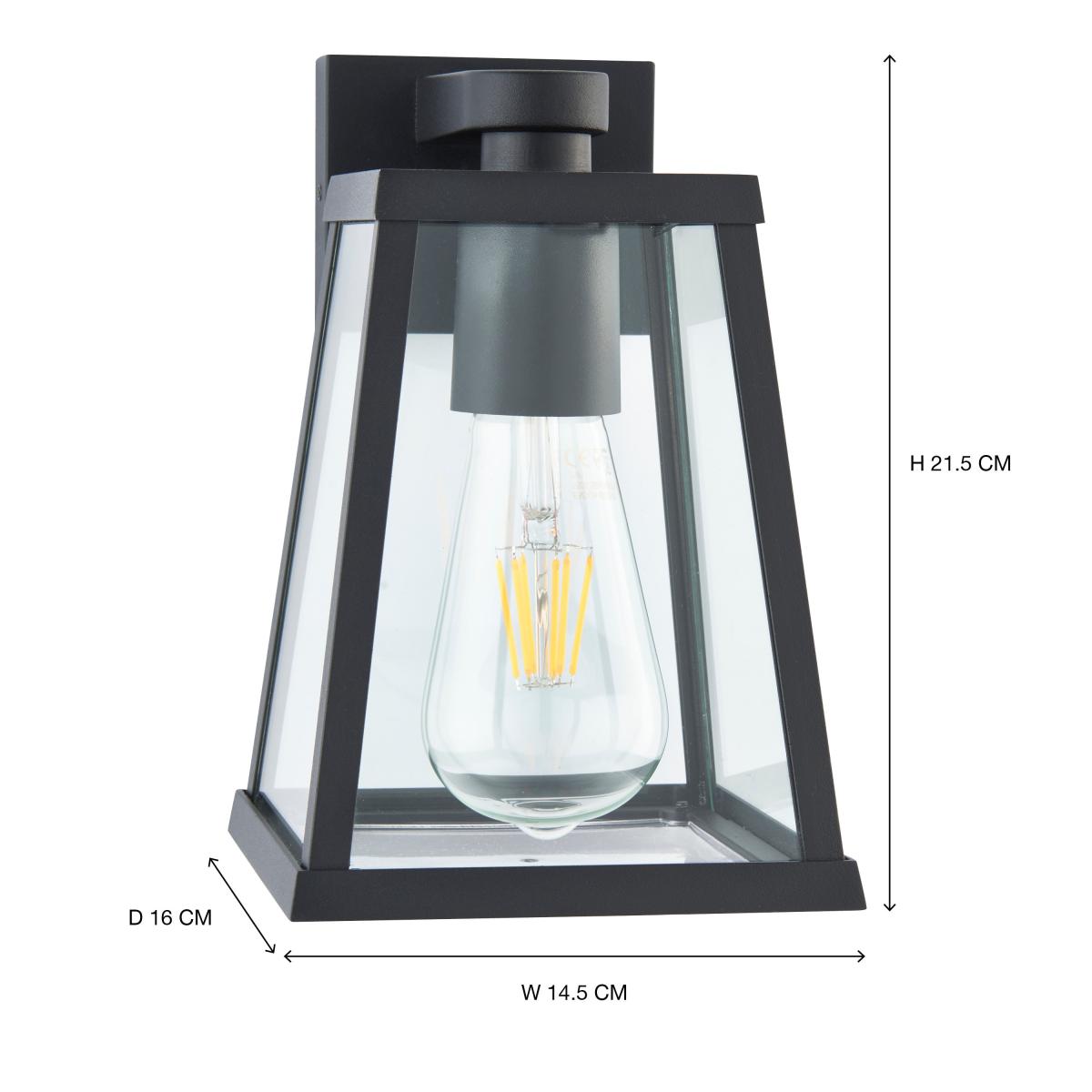 Hatton Industrial Indoor Outdoor Wall Light Black – image 5