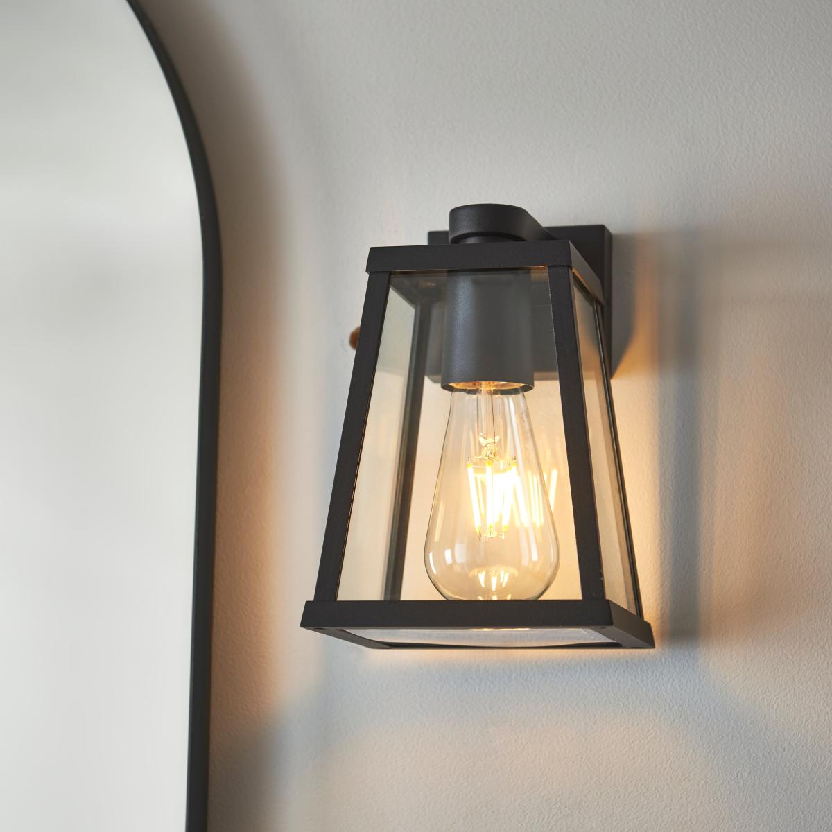 Hatton Industrial Indoor Outdoor Wall Light Black – image 6
