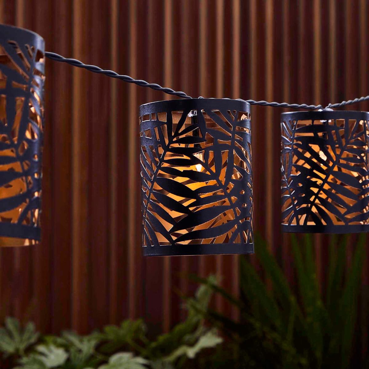 Tropical 10 LED Indoor Outdoor String Lights Black – image 3