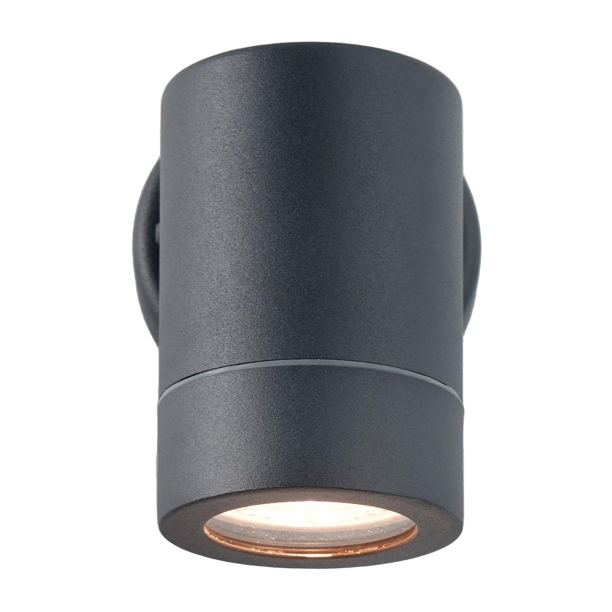 Lantana Metal Fixed Spot Outdoor Wall Light Dark Grey – image 2