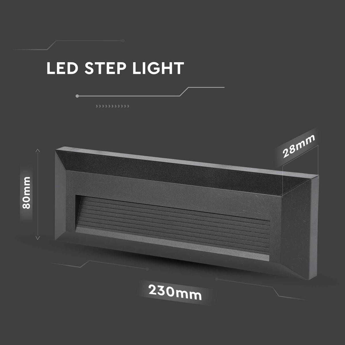 Set of 4 V-TAC 3W Indoor Outdoor Rectangular Step Lights – image 4