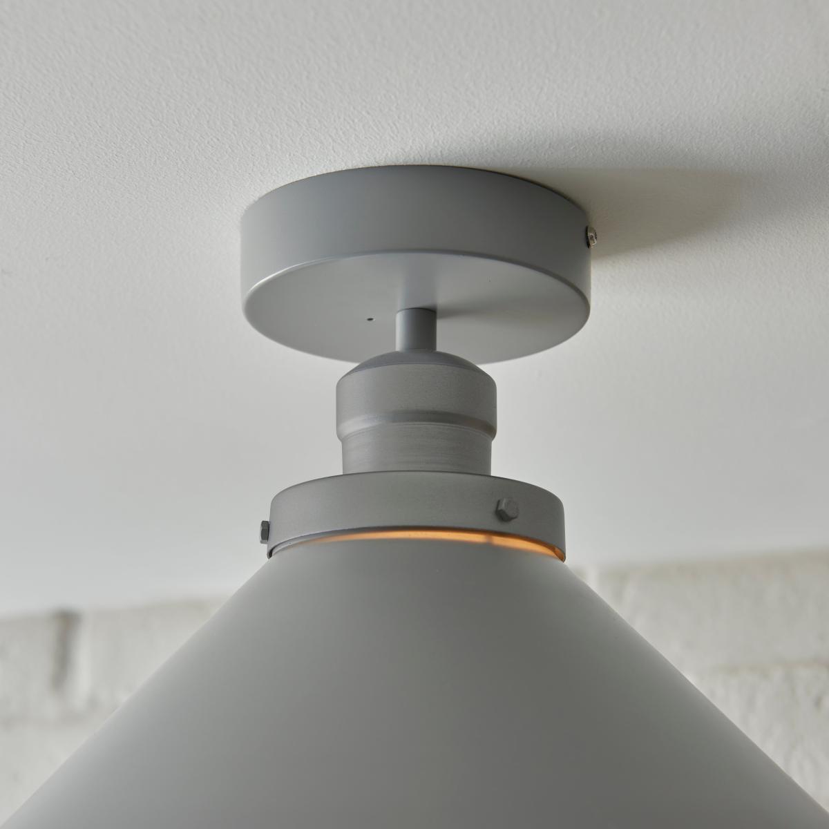 Houston Outdoor Porch Ceiling Fitting Grey – image 4