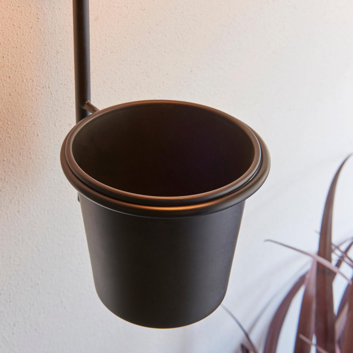 Naomi Outdoor Plant Pot Wall Light Black – image 5