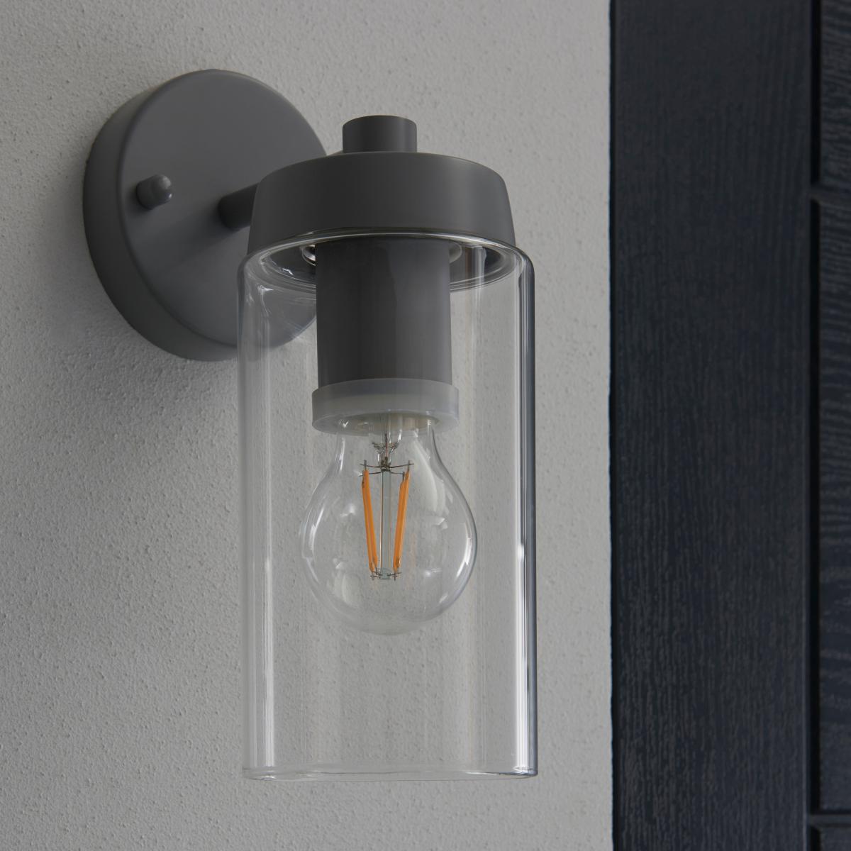 Ellison Matt Grey Outdoor Wall Light Grey – image 2