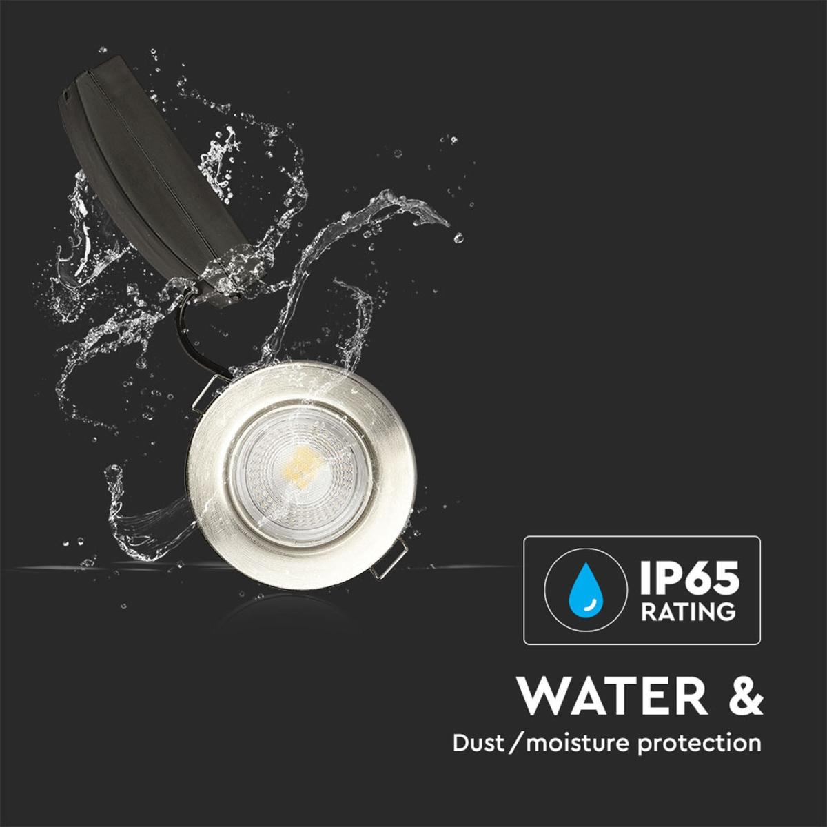 Set of 10 V-TAC 5W LED Outdoor Spotlights Satin Nickel – image 6