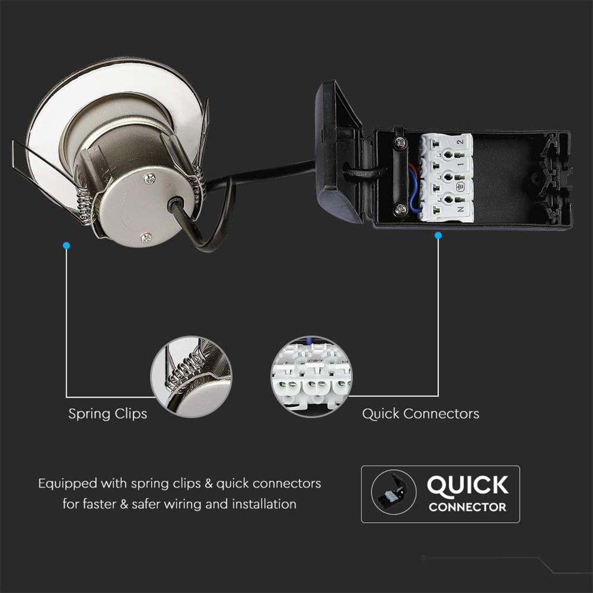 Set of 10 V-TAC 5W LED Outdoor Spotlights Satin Nickel – image 7