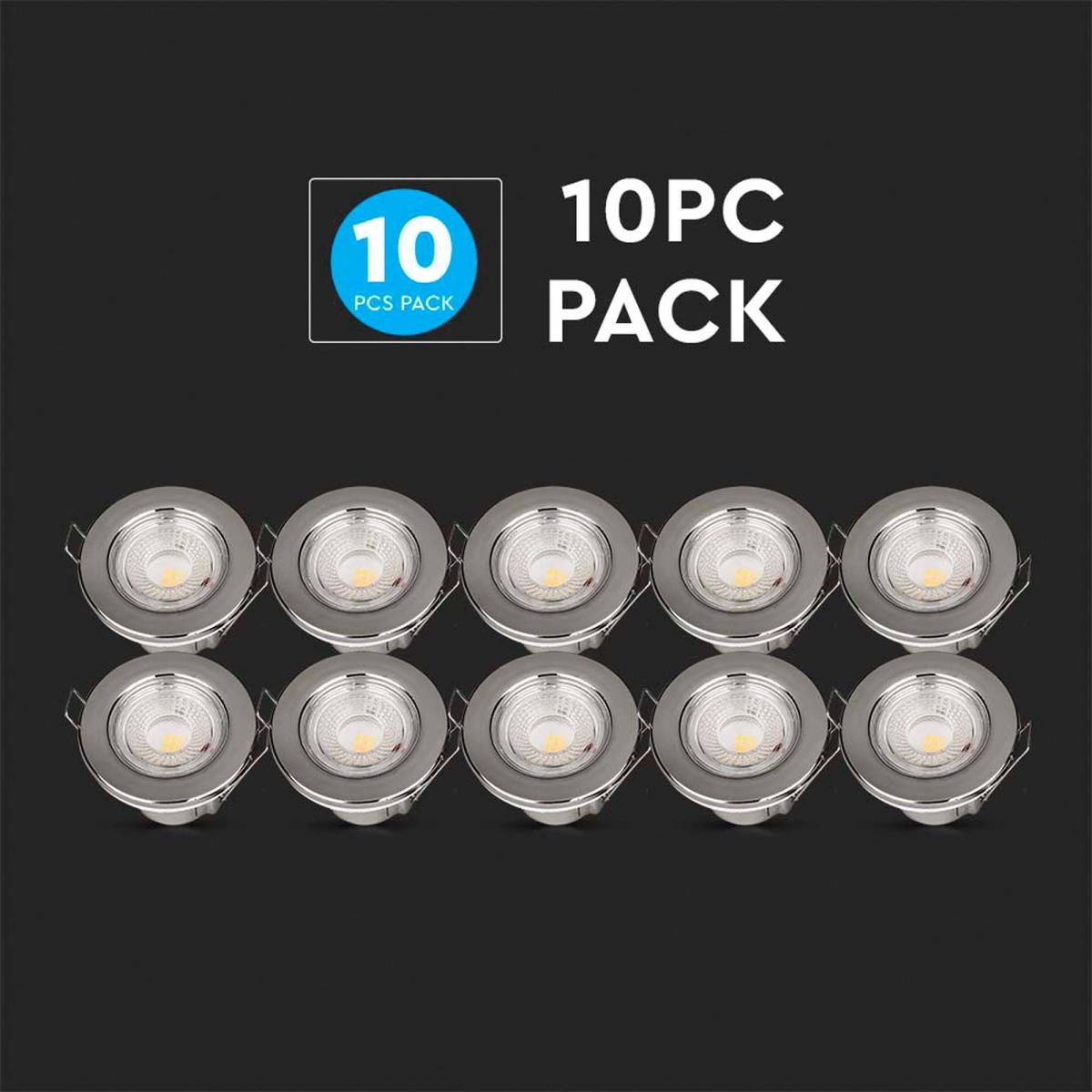 Set of 10 V-TAC 5W LED Outdoor Spotlights Satin Nickel – image 8