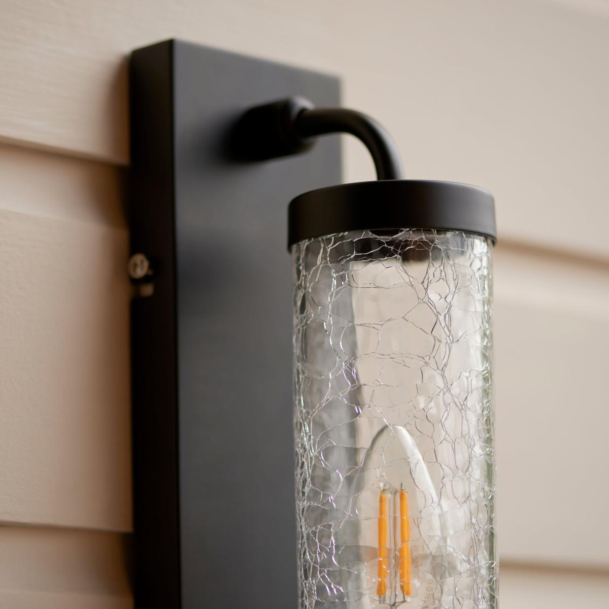 Cheriton Industrial Dimmable Indoor Outdoor Wall Light Black – image 3