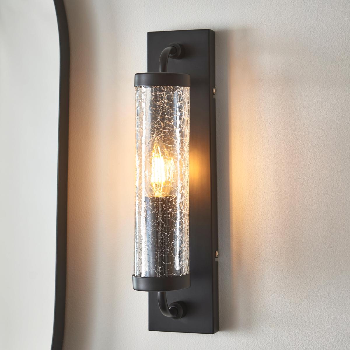 Cheriton Industrial Dimmable Indoor Outdoor Wall Light Black – image 7